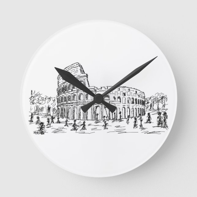 rome colosseum round clock (Front)