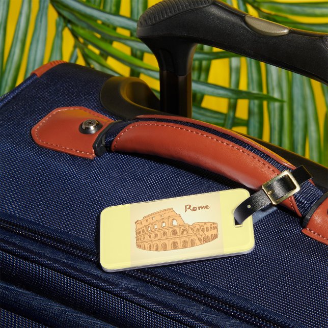 Rome Colosseum Sketch  Luggage Tag (Creator Uploaded)