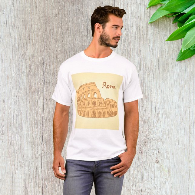 Rome Colosseum Sketch Mens T-Shirt (Creator Uploaded)