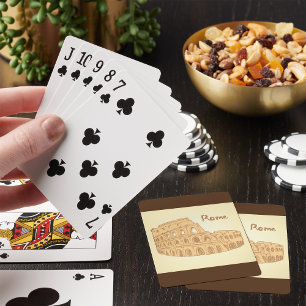 Rome Colosseum Sketch Playing Cards