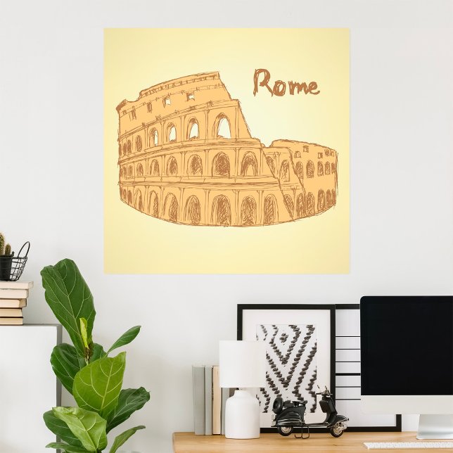 Rome Colosseum Sketch  Poster (Creator Uploaded)