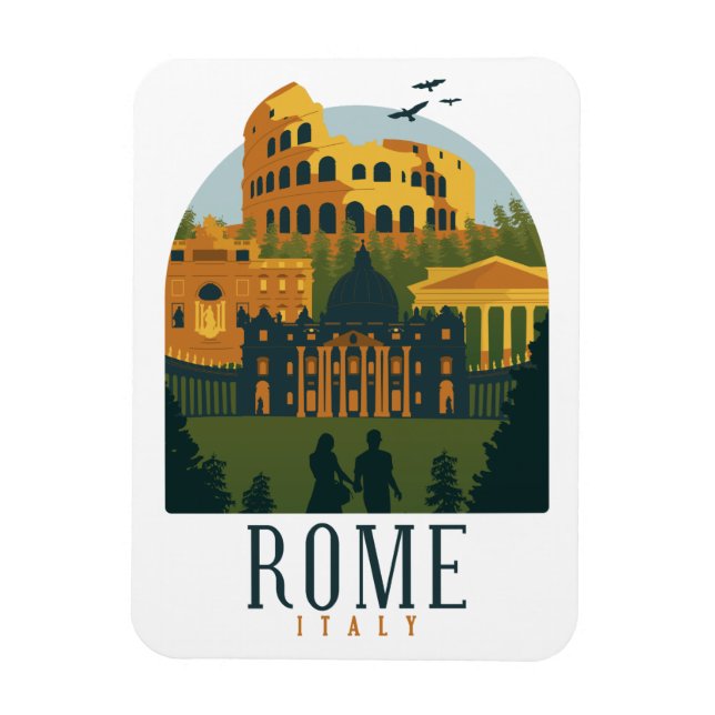 Rome Colosseum Vintage  Magnet (Vertical)