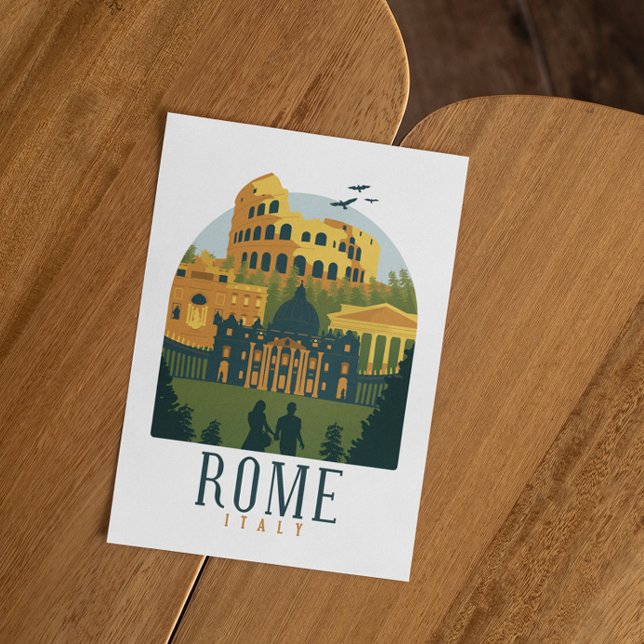 Rome Colosseum Vintage Postcard (Rome Colosseum Vintage Postcard)