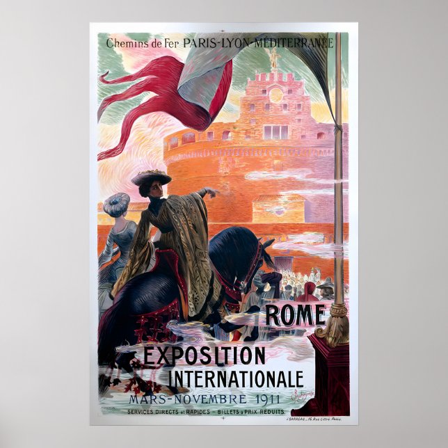 Rome Exposition Vintage Internationale Poster (Front)