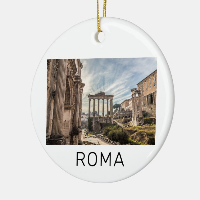 Rome Forum Romanum Italy Holiday Souvenir Ceramic Ornament (Left)