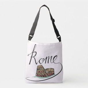 Rome Hand Lettered Design Crossbody Bag