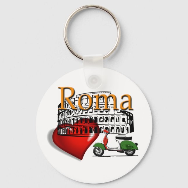 Rome in my Heart Key Ring (Front)