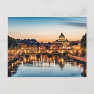 Rome in the evening postcard