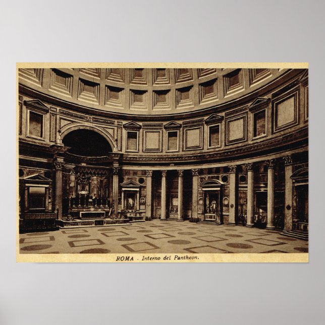 Rome Inside the Pantheon Poster (Front)