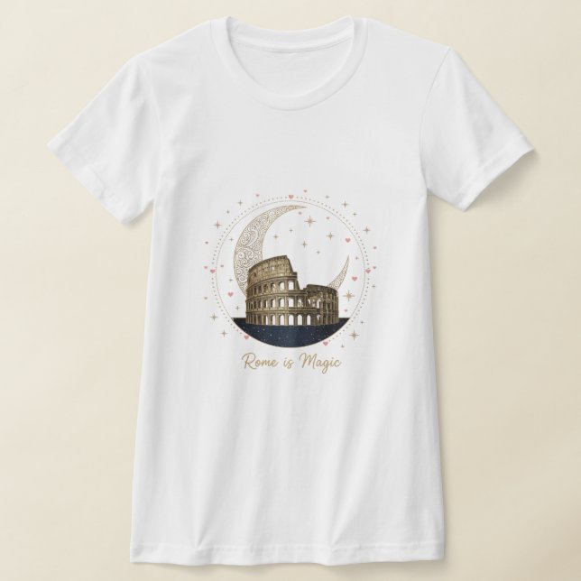 Rome is Magic T-Shirt - Elegant Colosseum (Laydown)