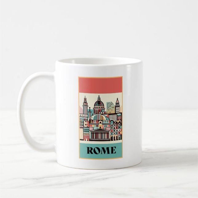 Rome Italy Art Deco Coffee Mug (Left)