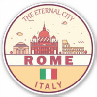 Rome Italy City Skyline Emblem