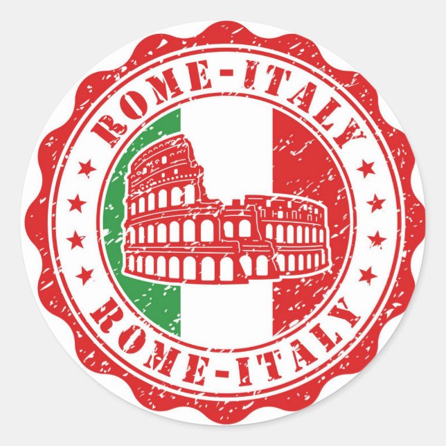 Rome Italy Classic Round Sticker (Front)