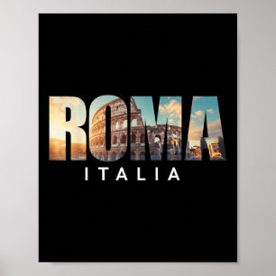 Rome Italy Colosseum Landmark Roma Poster