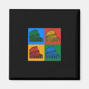 Rome Italy Colosseum Pop Art Colors Portrait Trave Magnet
