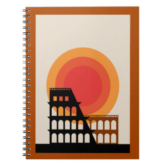 Rome, Italy Colosseum Postcard Unedited Vintage Notebook
