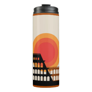 Rome, Italy Colosseum Postcard Unedited Vintage Thermal Tumbler
