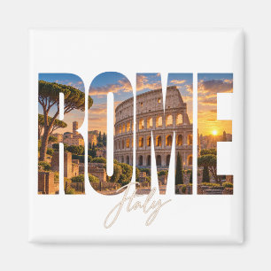 Rome Italy Colosseum Sunset Magnet