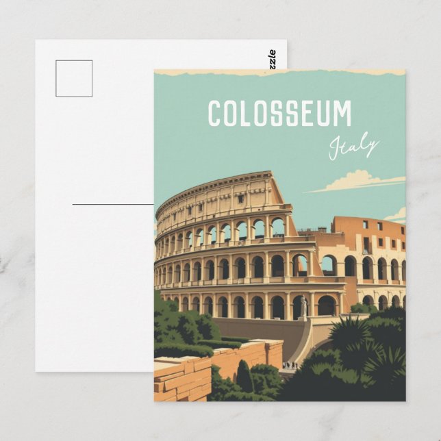 Rome Italy Colosseum Travel Art Postcard (Front/Back)