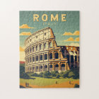 Rome Italy Colosseum Travel Art Vintage