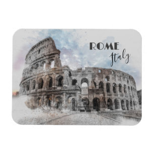 Rome Italy Colosseum Travel Art Vintage Magnet