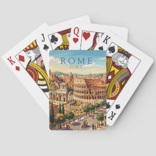 Rome Italy Colosseum Travel Art Vintage Playing Cards