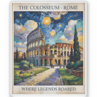 Rome Italy Colosseum Travel Van Gogh Starry Night