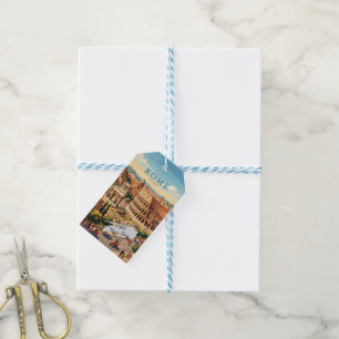Rome Italy Colosseum Travel Vintage Personalise Gift Tags