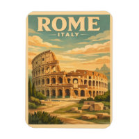Rome Italy Colosseum Vintage Travel Postcard