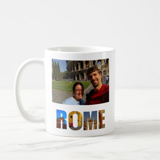Rome Italy Create Your Own Photo Coffee Mug (Left)