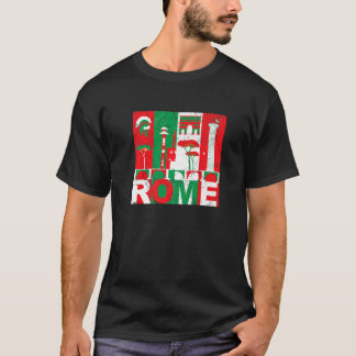 Rome Italy Culture Architecture Of Rome Italy Flag T-Shirt