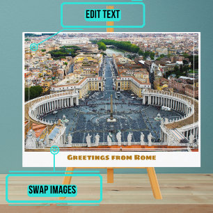 Rome Italy Featuring the Vatican Postcard