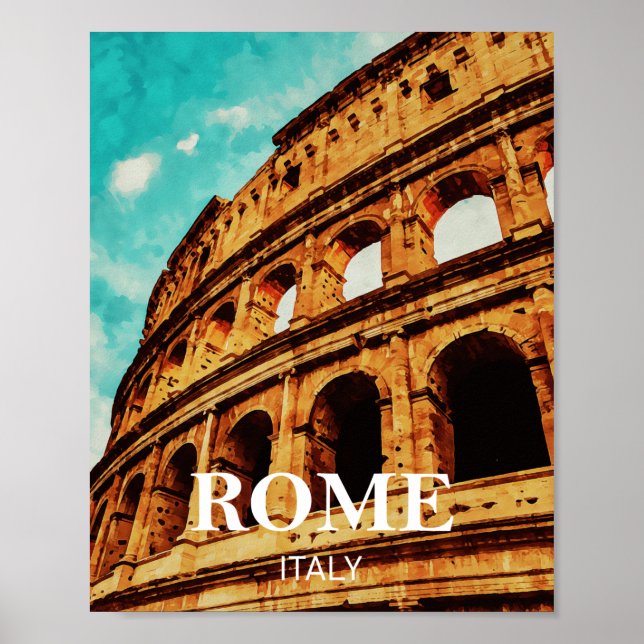 Rome, Italy Illustration Poster (Front)