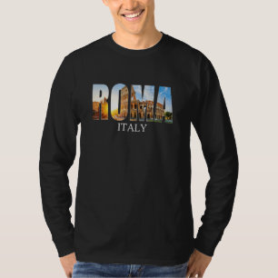 Rome Italy Italian Flag Italia Tourist Colosseo So T-Shirt