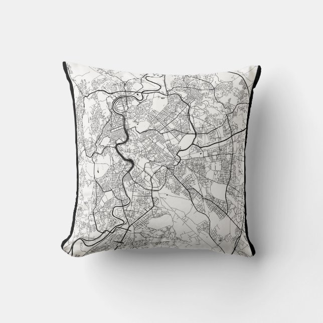 Rome Italy Map Cushion (Front)