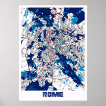 Rome - Italy MilkTea City Map