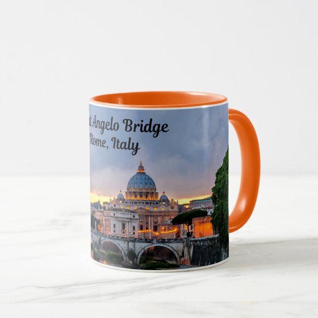 Rome, Italy - Saint Angelo Bridge, Mug (Front Right)