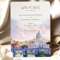 Rome Italy Save the Date St. Peter's Basilica