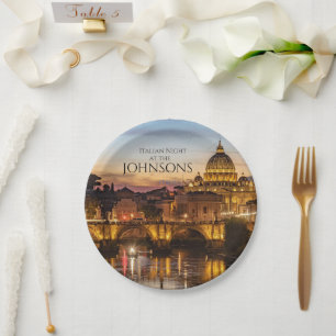 Rome Italy Scenic Paper Plate