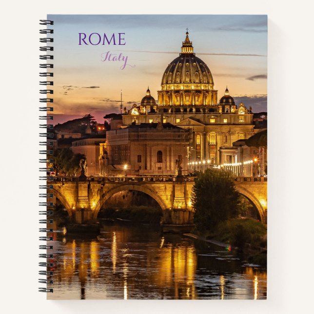 Rome Italy Scenic Spiral Bound Notebook Journal (Front)