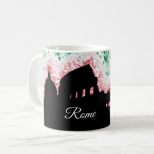 Rome Italy Silhouette Coffee Mug (Front Left)