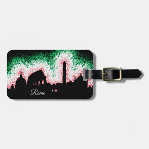 Rome Italy Silhouette Luggage Tag