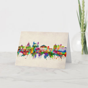 Rome Italy Skyline Holiday Card