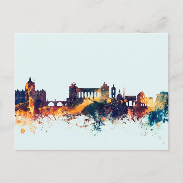 Rome Italy Skyline Postcard (Front)