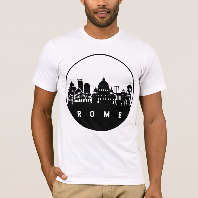 Rome Italy Skyline T-Shirt (Front)