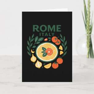 Rome Italy Souvenir Italian Pasta And Travel Desig Card