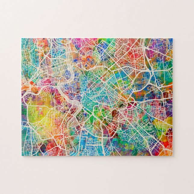 Rome Italy Street Map Jigsaw Puzzle (Horizontal)