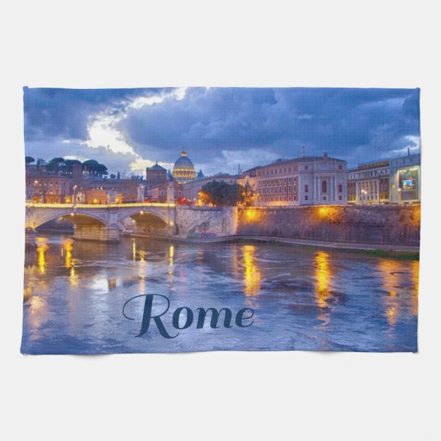 Rome Italy Tea Towel (Horizontal)