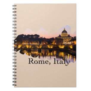 Rome, Italy: The Romantic City at Night Notebook