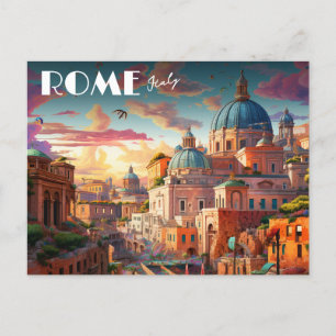 Rome Italy Travel Art Postcard
